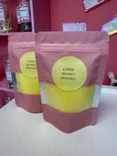 Load image into Gallery viewer, Lemon sherbet crystals in a resealable 100g pouch