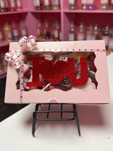 Load image into Gallery viewer, Valentine’s pick and mix window box personalised Galentine and I heart U with fizzy sweets and chocolates