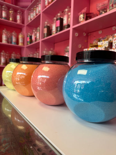 tubs of sherbet crystals comes