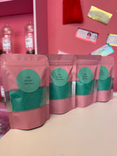 Load image into Gallery viewer, lime sherbet crystals in a resealable pouch 
